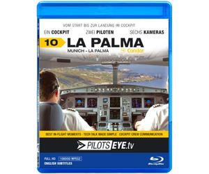 PilotsEYE.tv | Munich - LA PALMA |:| Blu-ray Disc® |:| Cockpit flight Condor | Airbus A320 | Bonus: Islandtour with FO, Audio commentary, Route in depht
