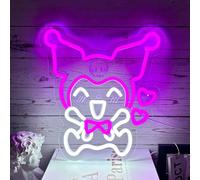 PILOYINDE Luce Al Neon Kuromi Simpatico Arredamento Con Luce Al Neon Regalo Di Luce Al Neon Kuromi Per Bambini Luce Al Neon Kuromi Adatta Per La Decorazione Della Camera Da Letto