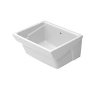 Pilozzo Lavatoio 75x61 Cm Da Appoggio Con Vasca In Ceramica Bianca Lucida Linea Messico, Completo Di Foro Troppo Pieno