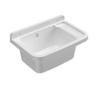Pilozzo a parete in resina bianco con sifone - cm.50x35x24 1 pezzi Mongardi