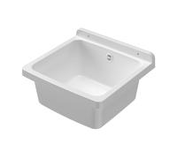 Pilozzo sospeso 40x40 cm in resina bianca con kit di scarico
