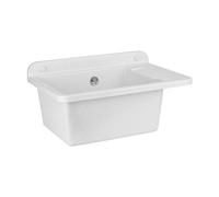 Pilozzo sospeso 50x35 in resina bianco pietra con ripiano dappoggio