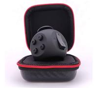 PILPOC theFube Fidget Cube (Nero) - Cubo Antistress Adulti e Bambini in Versione Deluxe - Fidget Toy con Custodia Protettiva Premium - Gadget Antistress Ideale per Ansia, ADHD, OCD e Autismo