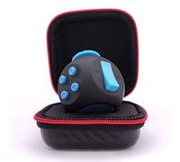 PILPOC theFube Fidget Cube (Nero e Blu) - Cubo Antistress Adulti e Bambini in Versione Deluxe - Fidget Toy con Custodia Protettiva Premium - Gadget Antistress Ideale per Ansia, ADHD, OCD e Autismo