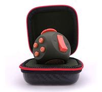 PILPOC theFube Fidget Cube (Nero e Rosso) - Cubo Antistress Adulti e Bambini in Versione Deluxe - Fidget Toy con Custodia Protettiva Premium - Gadget Antistress Ideale per Ansia, ADHD, OCD e Autismo