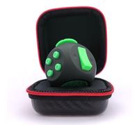 PILPOC theFube Fidget Cube (Nero e Verde) - Cubo Antistress Adulti e Bambini in Versione Deluxe - Fidget Toy con Custodia Protettiva Premium - Gadget Antistress Ideale per Ansia, ADHD, OCD e Autismo