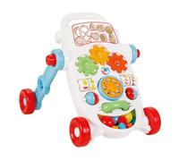 Pilsan My First Walker Deambulatore con musica e attività divertenti come palline, perle, ecc., Bianco Blu Rosso