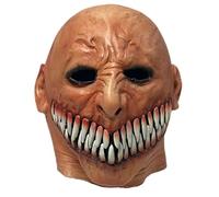 PILUZEAT Zombie Maschera di Adulti Uomini Donne Halloween Horror Zanna integrale in Lattice Demoni Mostri Insanguinata Universale Cosplay Carnevale Mascherata Riunioni di famiglia Feste a tema