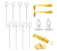 pilyero 12 Pezzi Taglia Patate A Spirale, Taglierina per Patate A Spirale, Usato per Fare Le Crostate di Patate a Spirale