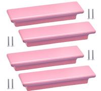 PILYON Maniglia Armadio 4 Pezzi Maniglia Per Armadio Per Camera Dei Bambini Colore Anta Dell'Armadio Maniglia In Legno Massello Maniglia Per Cassetto Distanza Tra I Fori 64mm Rosa