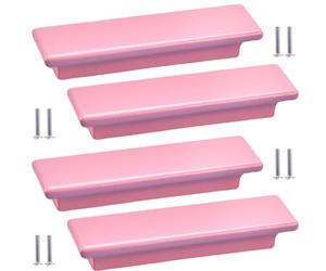 PILYON Maniglia Armadio 4 Pezzi Maniglia Per Armadio Per Camera Dei Bambini Colore Anta Dell'Armadio Maniglia In Legno Massello Maniglia Per Cassetto Distanza Tra I Fori 64mm Rosa