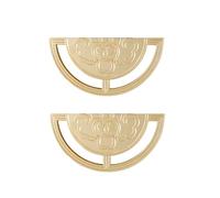 PILYON Maniglia Per Mobili Da Cucina 2 Pezzi Maniglia Per Armadio Semicircolare Retrò Cinese Maniglia Per Armadio Cassetto Armadio,Distanza Foro In Ottone Satinato 64mm