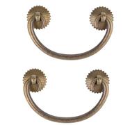 PILYON Maniglia Per Mobili Da Cucina 2Pezzi Maniglia In Bronzo Cinese Ferramenta Per Mobili Antichi Maniglia Per Cassetto Anello Appeso Lunghezza 6 5cmDistanza Dal Foro 4 5cmColore Bronzo