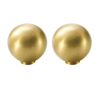 PILYON Maniglia Per Mobili Da Cucina 2Pezzi Pomelli E Maniglie In Ottone Rotondo Pomelli Per Porte Del Guardaroba Cassetto Maniglie In Ottone Puro Cromato DiametroOro20mm