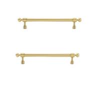 PILYON Maniglia Per Mobili Da Cucina 2Pezzi Pomelli E Maniglie Per Guardaroba Sfera Cromata Singolo Foro Cassetto Per Anta Dell'Armadio Maniglia In Ottone Passo Del Foro 160mm/Ottone Colore Naturale
