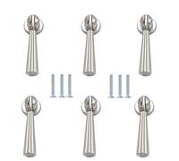 PILYON Maniglie Armadio 6 Pezzi Maniglia Per Armadio In Lega Di Zinco Maniglia Per Pendente A Foro Singolo Maniglia Per Porta Dell'Armadio Pomello Per Cassetto Del Guardaroba Grigio 62 * 18mm