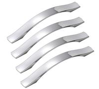 PILYON Maniglie Per Mobili Moderni 4Pezziamaniglia Solida In Lega Di Alluminio Per Armadietto Per Cassetti Cassettiere Scrivanie Armadietto Per Vini Argento Passo 128mm