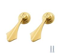 PILYON Maniglie Per Mobili Moderni Maniglia Per Porta Del Guardaroba In Rame 2 Pezzi Maniglia Per Ciondolo Con Anello Dorato Maniglia Per Cassetto In Rilievo, 24,8 * 72mm