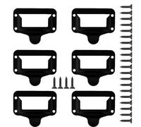 PILYON Pomelli Per Mobili 6 Pezzi Cornice In Bronzo Antico Scatola Della Spesa Maniglia Per Cassetto Con Raccoglitore Inseribile Nero