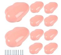 PILYON Pomelli Per Mobili Moderni 10 Pezzi Simpatica Nuvola Per Camera Dei Bambini, Cassetto, Maniglia Monoforo, Maniglia Per Porta Dell'Armadio, Pomello In Ceramica, Nuvola Rosa