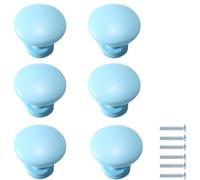 PILYON Pomelli Per Mobili Moderni 4 Pezzi Manopole E Maniglie Per Guardaroba Camera Dei Bambini Manopole Per Porte Dell'Armadio Cassetto Maniglie Colorate,Blu 27 * 27mm