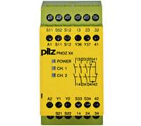 PILZ Interruttore di sicurezza PNOZ X4 24VDC 3n/o 1n/c Tensione di funzionamento: 24 V/DC 3 chiusori, 1 apertura