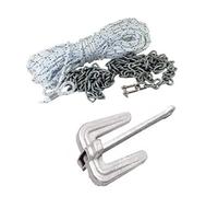 PIMAR marine equipment Kit ORMEGGIO Ancora Catena Cima per Barca Hall in Acciaio Fuso ZINCATO (8)
