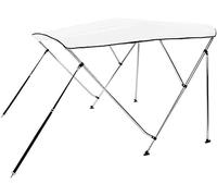 PIMAR marine equipment Tendalino Bimini 3 Archi in Alluminio Lucido Ø 25 MM Diverse Misure e Colori. Barca Gommone (Bianco, 180x170x140)