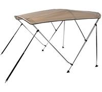 PIMAR Tendalino Bimini 3 Archi in Alluminio Lucido Ø 25 MM Diverse Misure e Colori. Barca Gommone… (Beige, 180x150x140)