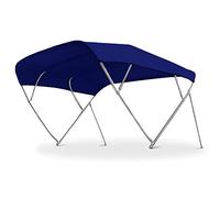 PIMAR Tendalino Bimini 4 Archi in Acciaio Inox 316 Ø 22 MM Diverse Misure e Colori Barca Gommone Capottina Parasole Resistente (240x170x140, Blu Navy)