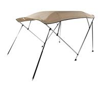PIMAR Tendalino Bimini 4 Archi in Alluminio Lucido Ø 25 MM Diverse Misure e Colori. Barca Gommone (Beige, larghezza 220-240cm)
