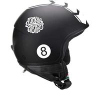 Pimastickerslab Kit Adesivi Biliardo Palla 8 Lucky Bastard Casco Moto Auto Serbatoio Valigia cod. 1718 (010 Bianco)