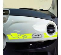 Pimastickerslab Kit Adesivi Stripes Strisce Adesive per Cruscotto compatibile con Fiat 500 Cinquecento Striscia Stickers Adesivo Auto Decal Tuning Speed 2438 (029 Giallo Fluo)