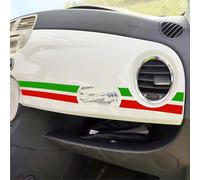 Pimastickerslab Kit Adesivi Stripes Strisce Adesive per Cruscotto compatibile con Fiat 500 Cinquecento Striscia Stickers Adesivo Auto Decal Tuning Rosso Verde Tricolore 2444 (ROSSO VERDE)