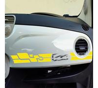 Pimastickerslab Kit Adesivi Stripes Strisce Adesive per Cruscotto compatibile con Fiat 500 Cinquecento Striscia Stickers Adesivo Auto Decal Tuning Speed 2438 (025 Giallo)