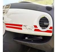 Pimastickerslab Kit Adesivi Stripes Strisce Adesive per Cruscotto compatibile con Fiat 500 Cinquecento Striscia Stickers Adesivo Auto Decal Tuning 2442 (032 Rosso)