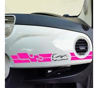 Pimastickerslab Kit Adesivi Stripes Strisce Adesive per Cruscotto compatibile con Fiat 500 Cinquecento Striscia Stickers Adesivo Auto Decal Tuning Speed 2438 (046 Rosa Fluo)