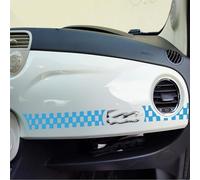 Pimastickerslab Kit Adesivi Stripes Strisce Adesive per Cruscotto compatibile con Fiat 500 Cinquecento Striscia Stickers Adesivo Auto Decal Tuning Scacchiera 2437 (053 Blu Leggero)