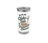 Pimento Cheese Golf Design Bicchiere termico in acciaio inox doppia parete