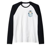 Pimkin - Tasca Tascabile a Forma di Pinguino Maglia con Maniche Raglan