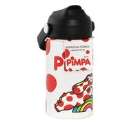PIMPA - Borraccia Termica Ufficiale Pimpa, Borraccia con Cannuccia per Bambini e Bambine, Ideale per Scuola, Sport e Gite, Comoda da Portare nello Zaino, 6,5x17 cm, 350 ml