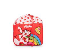 PIMPA - Sacca Coulisse Ufficiale Pimpa, con Stampa e Spallacci in Tessuto Regolabili, Apertura Superiore e Aggancio per Portamonete, Idea Regalo per Bambini e Bambine, 33x36HX3 cm