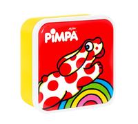 PIMPA - Set Porta Merenda Ufficiale Pimpa, Porta Merenda per Bambini e Bambine, con 3 Scatole Rigide di Diverse Dimensioni, Ideale per Snack e Merende, 16,5x13,7 cm