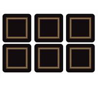 Pimpernel - Box 6 sottobicchieri - Square - Classic Black