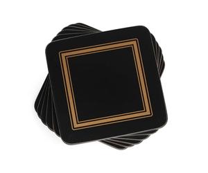 Pimpernel - Box 6 sottobicchieri - Square - Classic Black
