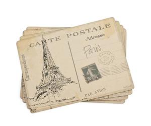 Pimpernel Postcard Sketches Collection, set di 4 tovagliette (39,9 x 29,7 cm) con retro in sughero, con opere d'arte classiche della città, ispirate a Parigi, Londra, Roma e New York, superficie
