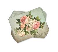 Pimpernel Antique Roses Placemats, Set of 6 Set di 6 tovagliette, Legno ingegnerizzato, Multicolore, 30 x 23 cm, 6 unità