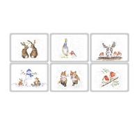 Pimpernel Wrendale - Set di 6 tovagliette all'americana rigide con motivo natalizio, codice prodotto: X0010568976.