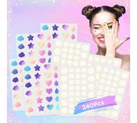 Pimple Patch per brufoli con olio dell'albero del tè e acido salicilico, invisibili e impermeabili, anti-brufoli, possono sbarazzarsi rapidamente dell'acne, 240 pezzi