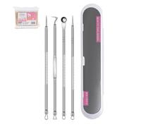 Pimple Popper Tool Kit, Stainless Steel Blackhead Removal Extractor Tool Kit for Blackheads, Comdone, Acne, Zit, and Whiteheads (4Pcs)